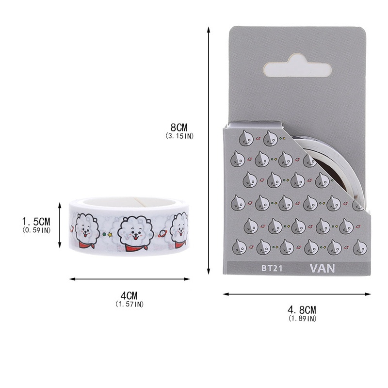 Cuộn băng keo washi 2CM*10M in hình nhóm nhạc BTS TWICE WANNA ONE EXO BLACKPINK SEVENTEEN