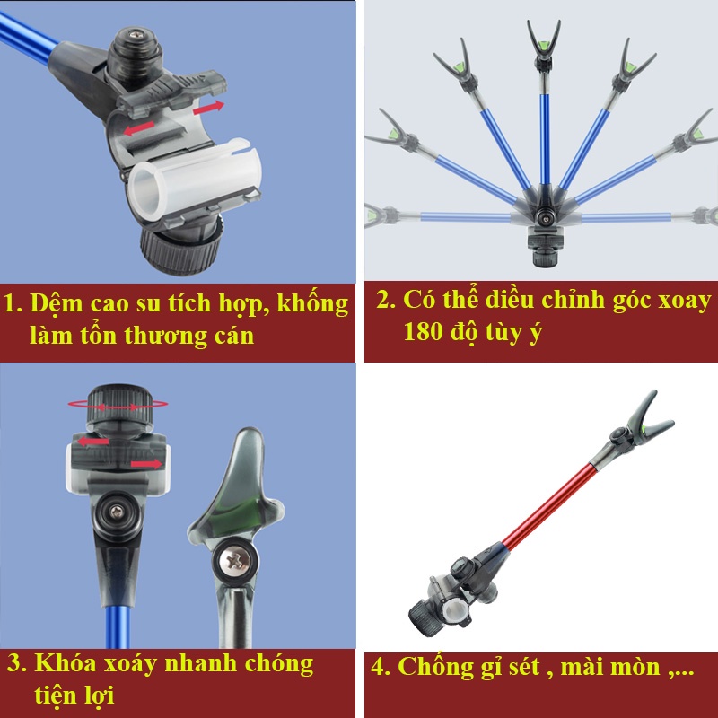 Ngoe Chống Cần Câu Đài, Câu Đơn Cao Cấp Siêu Bền LK-8