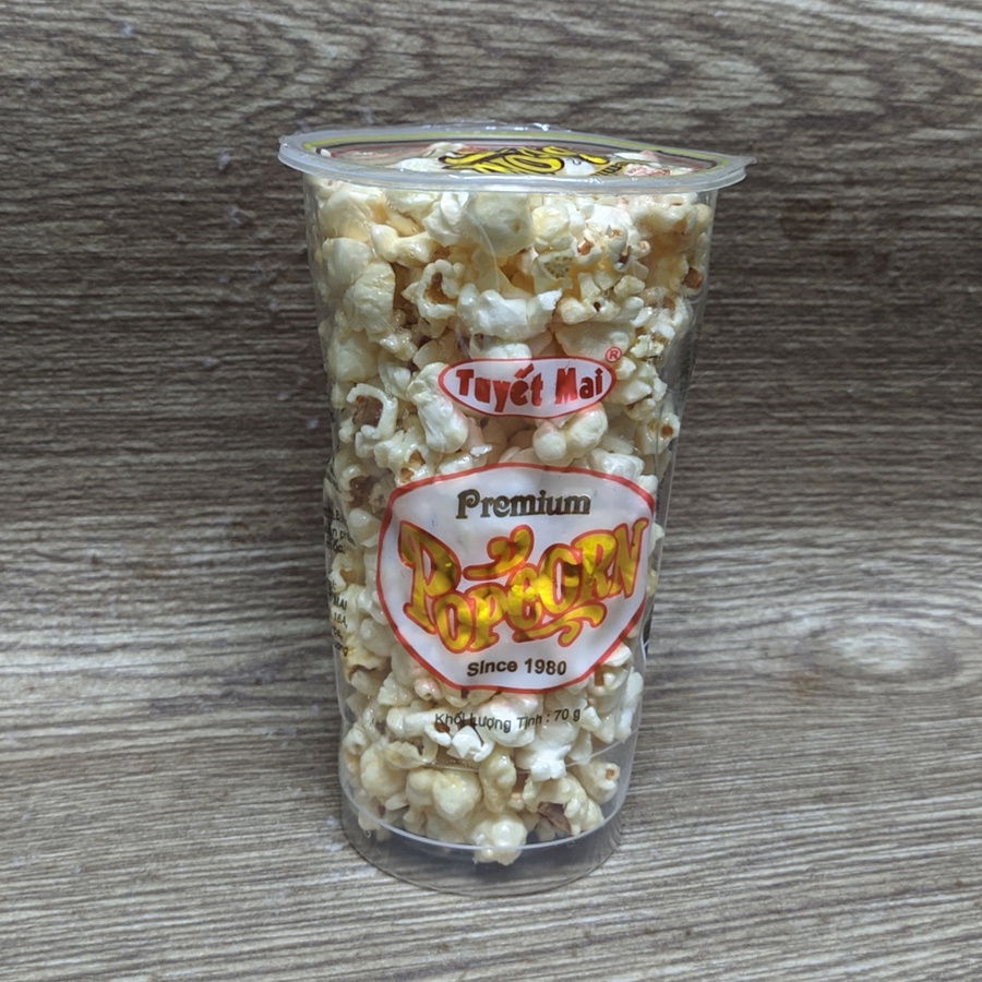 Bắp rang bơ và vị phô mai Popcorn Tuyết Mai ly 70g