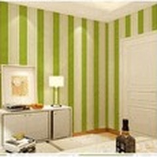 Combo 5m giấy dán tường sọc xanh lá - khổ 45cm có keo sẵn