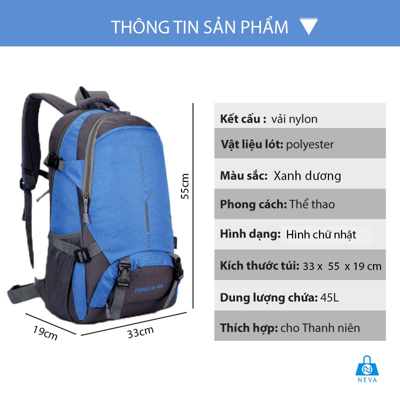 BALO DU LỊCH CHỐNG NƯỚC CAO CẤP 45L -G9104