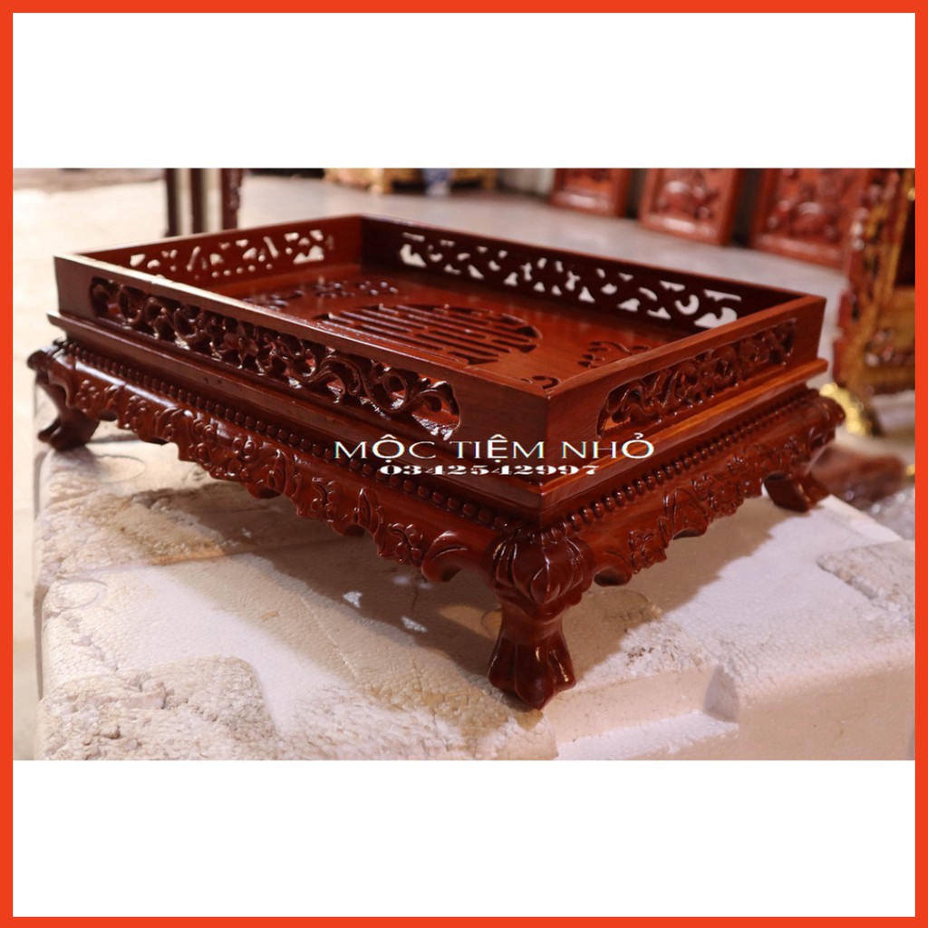 Khay Trà Chân Qùy Bằng Gỗ Hương - cao cấp sang trọng