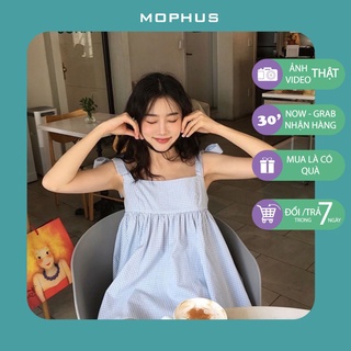 Set áo babydoll nữ kèm quần đũi trắng Mophus MV011