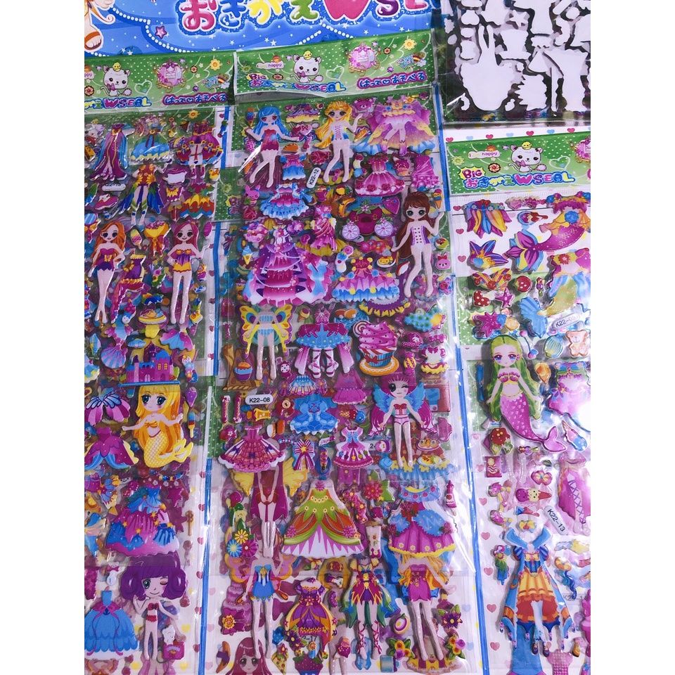 dán hình sticker in hình 3d hoạt hình ( 1 tấm )