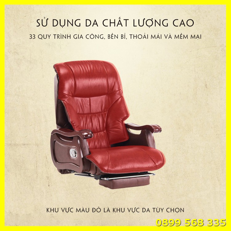 Ghế giám đốc cao cấp, Ghế chủ tịch massage 7 điểm, Ghế da văn phòng chân xoay dành cho lãnh đạo