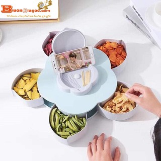 Hộp đựng mứt xoay có để điện thoại