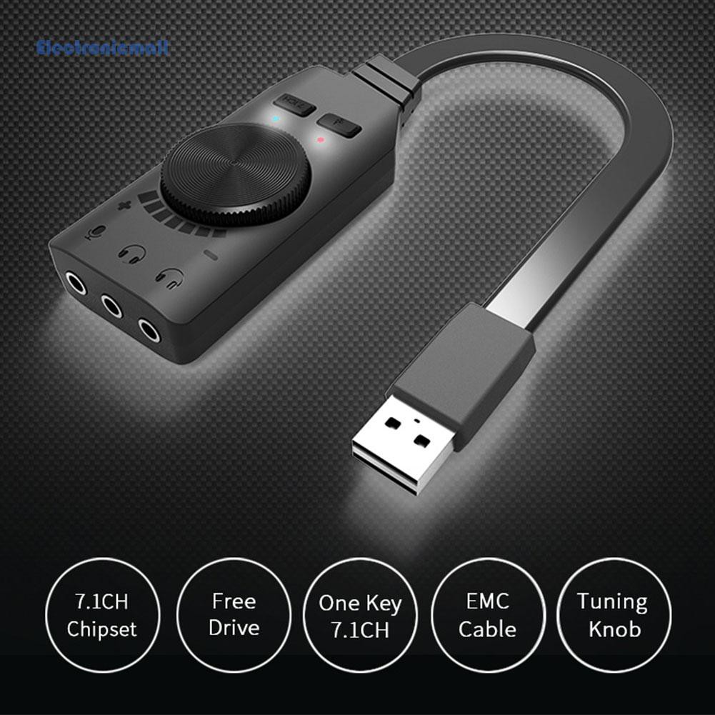 Thiết Bị Chuyển Đổi Âm Thanh Usb 3.5mm Mall01 Gs3 7.1 Cho Pc