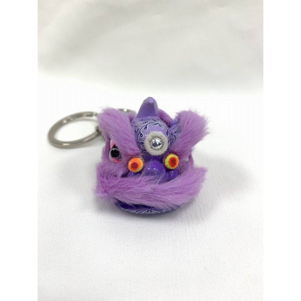 Móc Khóa Nhựa Resin Hình Sư Tử Thời Trang Dùng Làm Quà Tặng 毛毛-梦幻紫