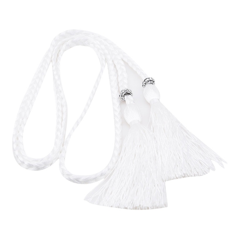 Thắt lưng dây bện phối tua rua thời trang nữ