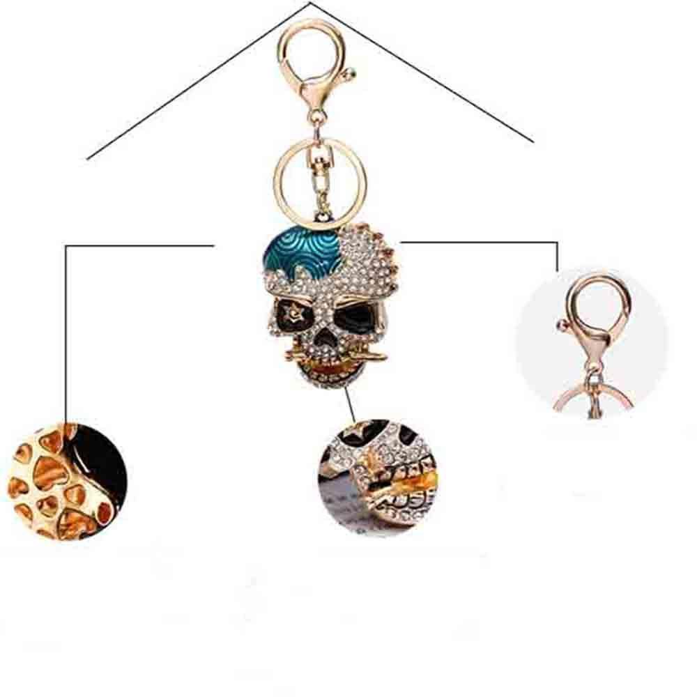 DARNELL Móc Khóa Hình Đầu Lâu Tráng Men Độc Đáo