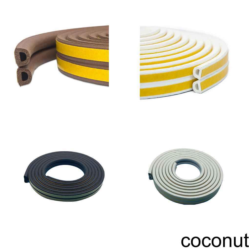[Coco] Indoor Weather Stripping Window Seal Strip Doors Windows Soundproofing Weatherstrip Gap Blocker D Type