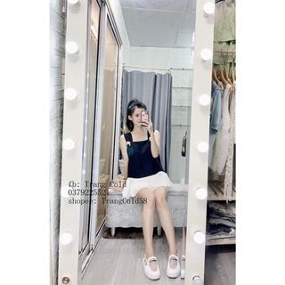 Áo 2 dây bản to phối voan (Ảnh thật shop tự chụp )