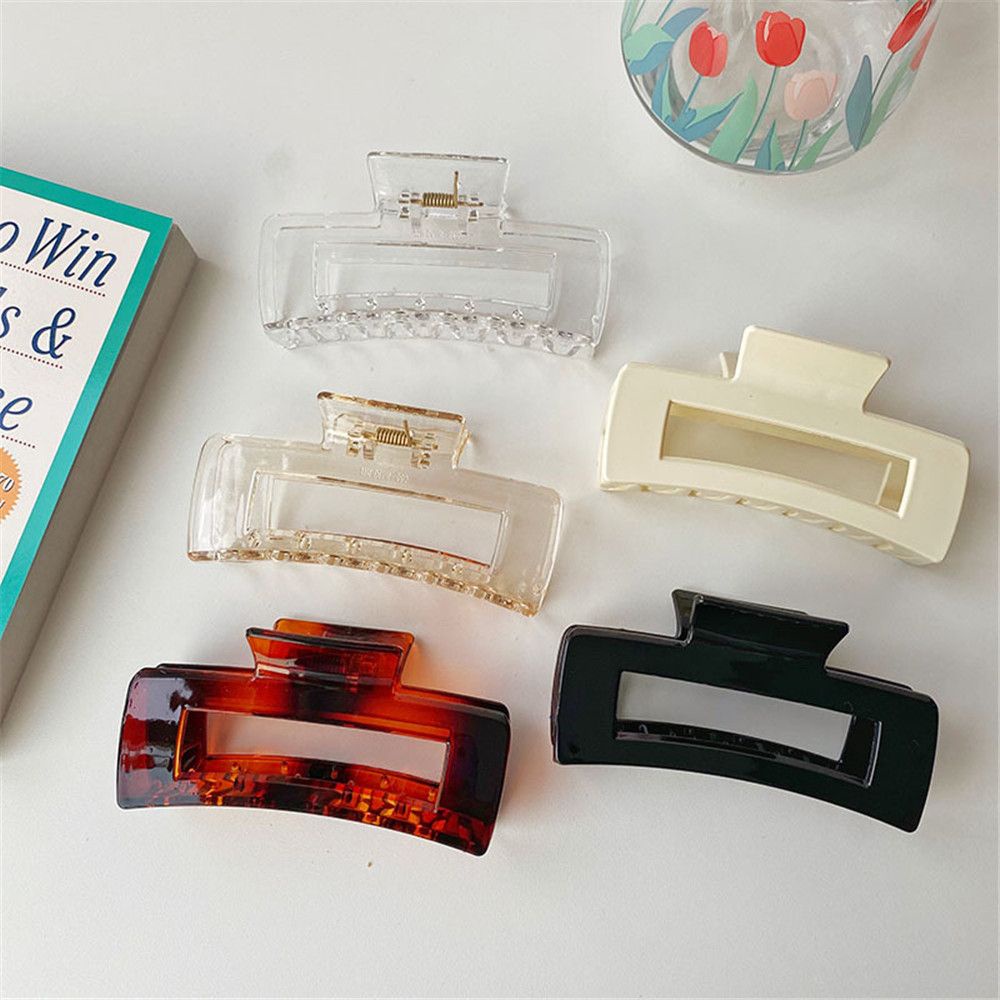 Kẹp tóc càng cua kiểu khoét rỗng bằng acrylic nhiều màu sắc xinh xắn cho nữ