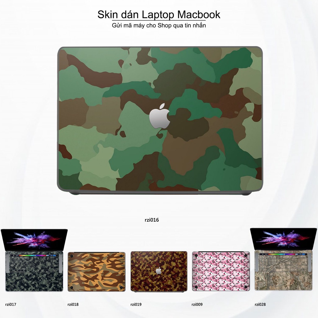 Skin dán Macbook mẫu rằn ri (đã cắt sẵn, inbox mã máy cho shop)