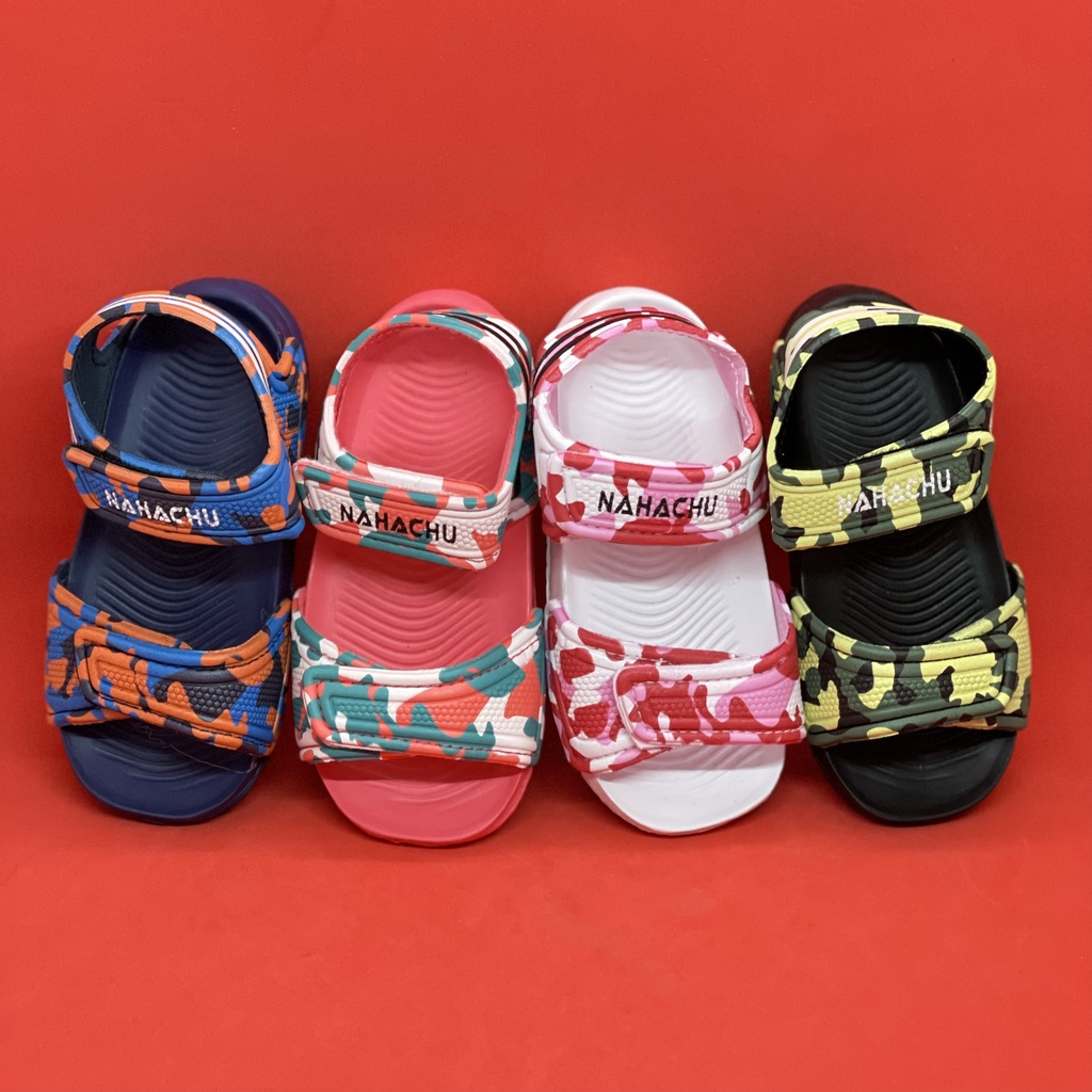Giày Sandal xốp quai dán 4 màu phiên bản 2022 siêu đáng yêu cho bé trai bé gái 1-5 tuổi đế nhẹ chống trơn trượt
