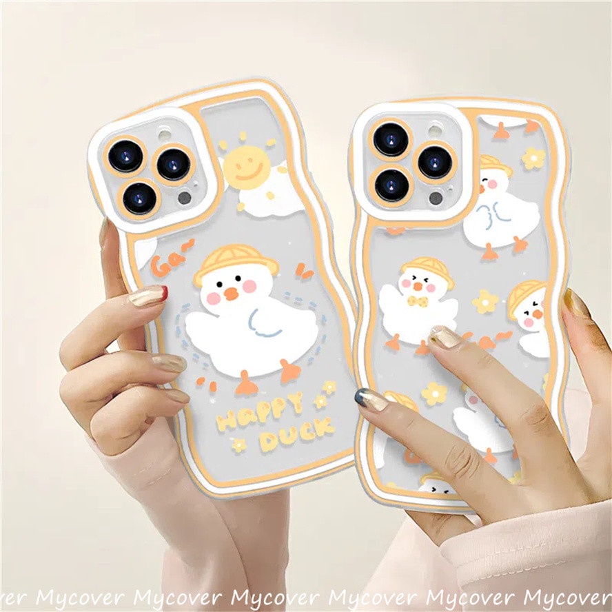 Ốp Điện Thoại Silicone Mềm Trong Suốt Chống Sốc In Hình Vịt Cho iPhone 14 13 12 11 Pro Max X XR Xs Max 6 7 8 Plus