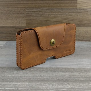 Bao da đeo lưng ionecase samsung galaxy note 10 plus dạng hộp da sáp nâu bò