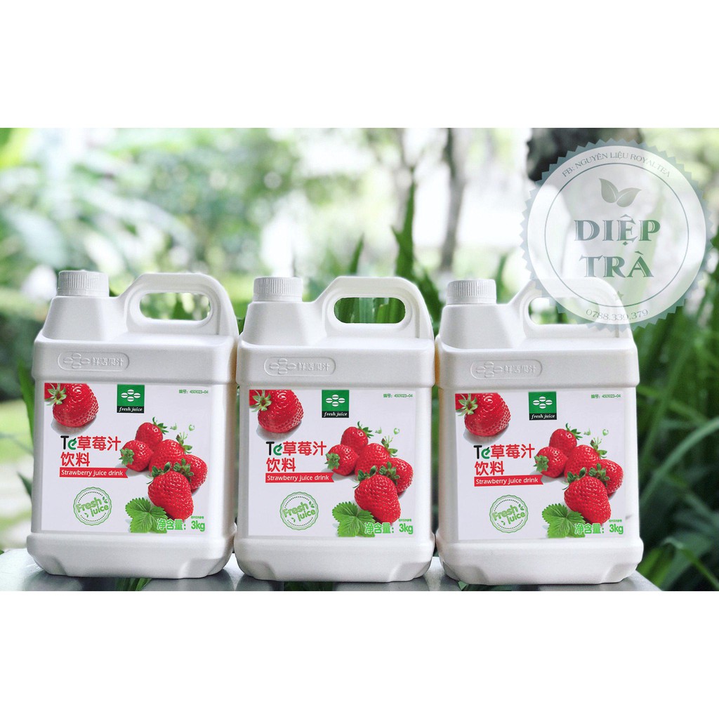 Siro TE 3kg vị: Dưa Lưới, Bạc Hà, Xoài, Dâu, Đào, Vải, Việt Quất, Dưa Hấu, Mật Ong, Chanh Leo, Chanh Xanh, Chanh Quất