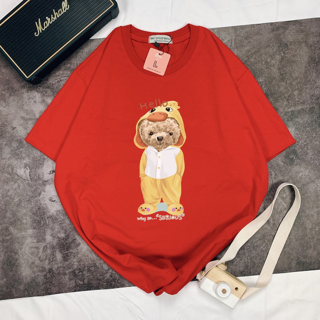 Áo thun unisex Be Yourself size M L XL - Gấu Vịt