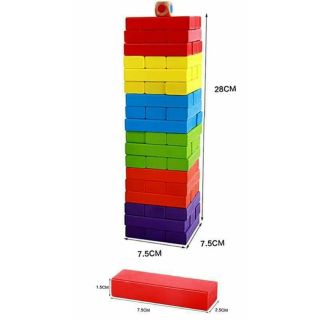 Đồ chơi gỗ rút gỗ Màu cao cấp 51 Thanh