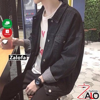 Áo Khoác Jean Nam Nữ BASIC Áo Khoác Bò Đen Trơn Cá Tính Unisex BABYTEE