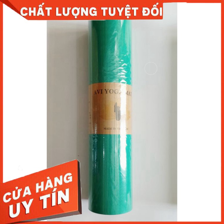 (Tặng túi) Thảm tập yoga cao cấp xuất xứ Việt Nam chất liệu TPE  dày 8mm có định tuyến chống trơn trượt - AVI Việt Nam