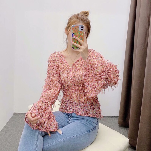 Sơ mi hồng xinh zara auth