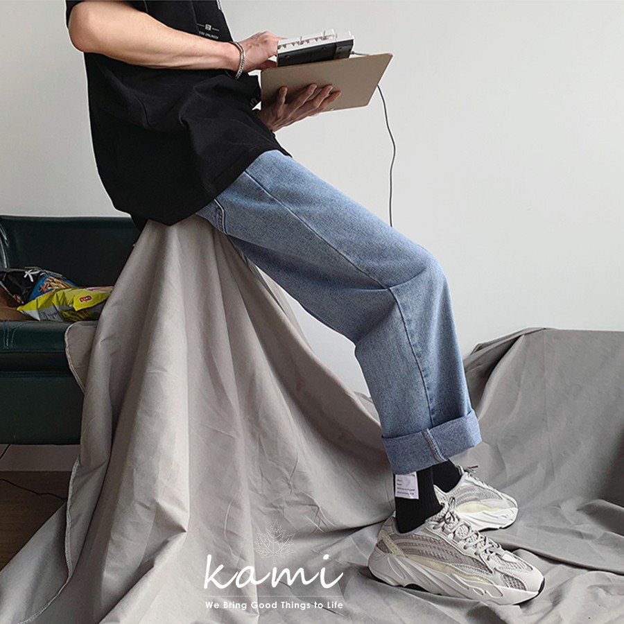  [Freeship50K] Quần jeans xanh trơn Regular-fit Jeans mã JM01 | BigBuy360 - bigbuy360.vn