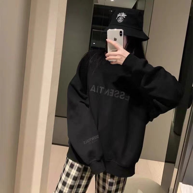 Áo Nỉ Sweater Essential Hottrend, Hoodie Nam Nữ Form Rộng Unisex, chất nỉ bông dày dặn 100% Cotton | BigBuy360 - bigbuy360.vn