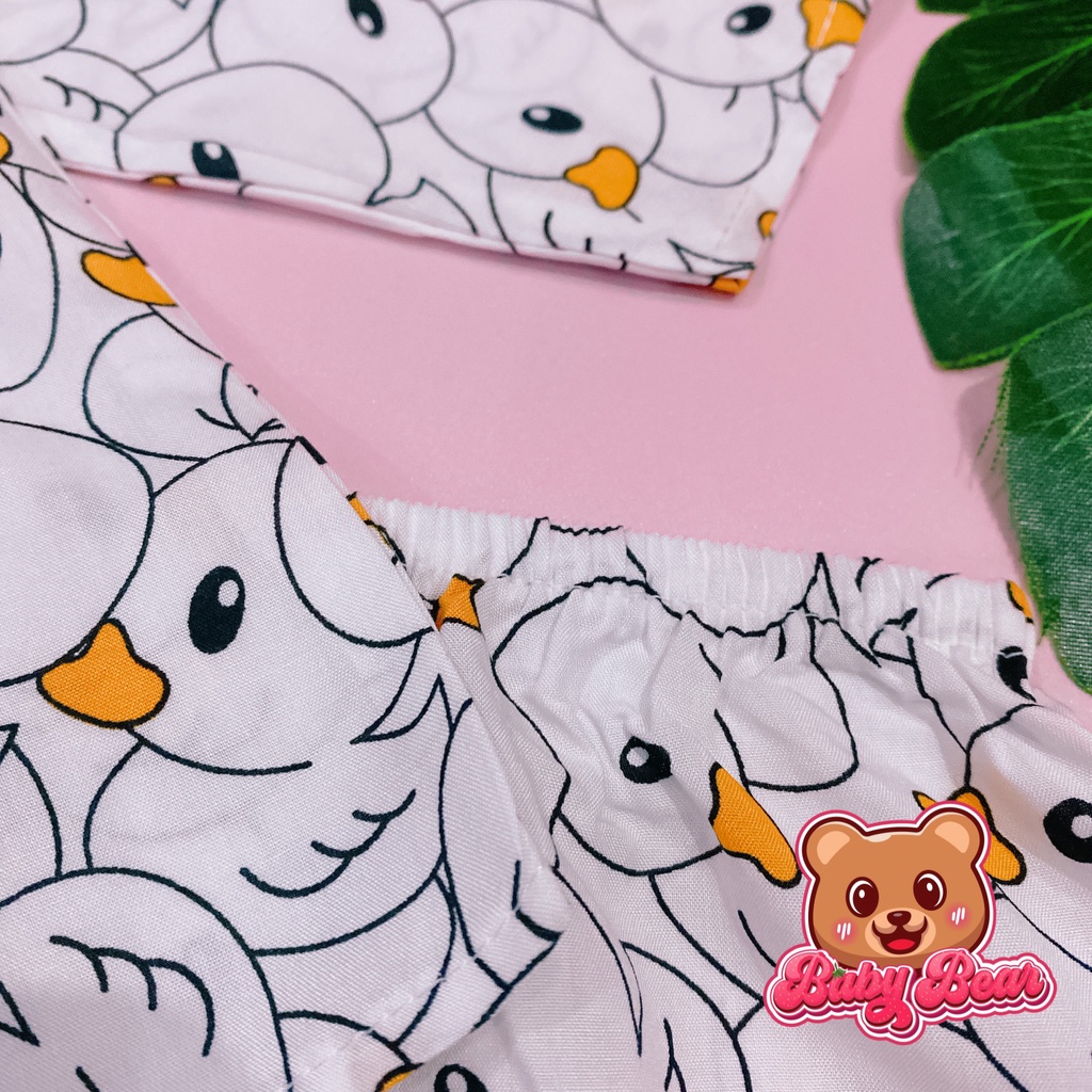 Bộ tole dài tay bé gái, bộ lanh bé gái phối bèo babydoll 7-48kg Baby Bear