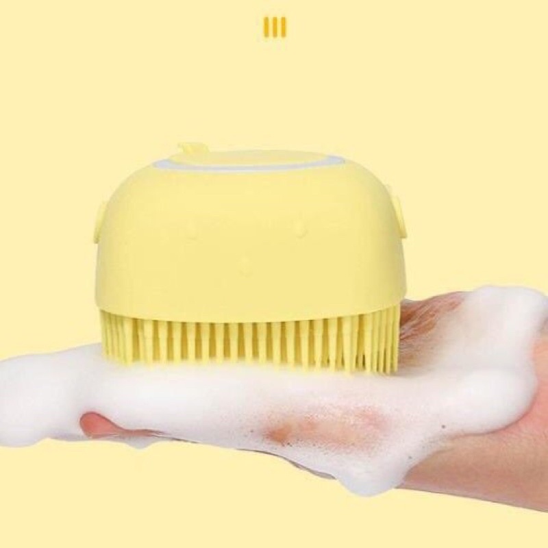Bông tắm silicon tạo bọt, massgae có ngăn chứa sữa tắm