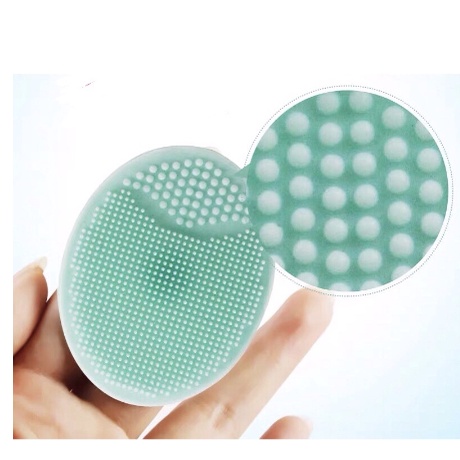 Miếng rửa mặt silicon, masage làm sạch sâu loại bỏ bã nhờn mụn đầu đen lam nhỏ lỗ chân lông