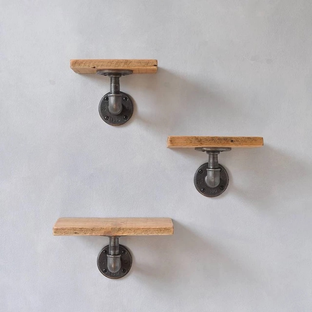 Kệ Mini treo tường chất liệu ống sắt decor vintage Diy Decor KMN001-1T