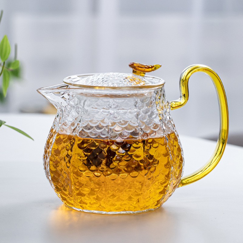 Bộ Ấm Trà Thủy Tinh Kèm Lõi Lọc Cao Cấp Chiu Nhiệt Phong Cách Nhật Bản.