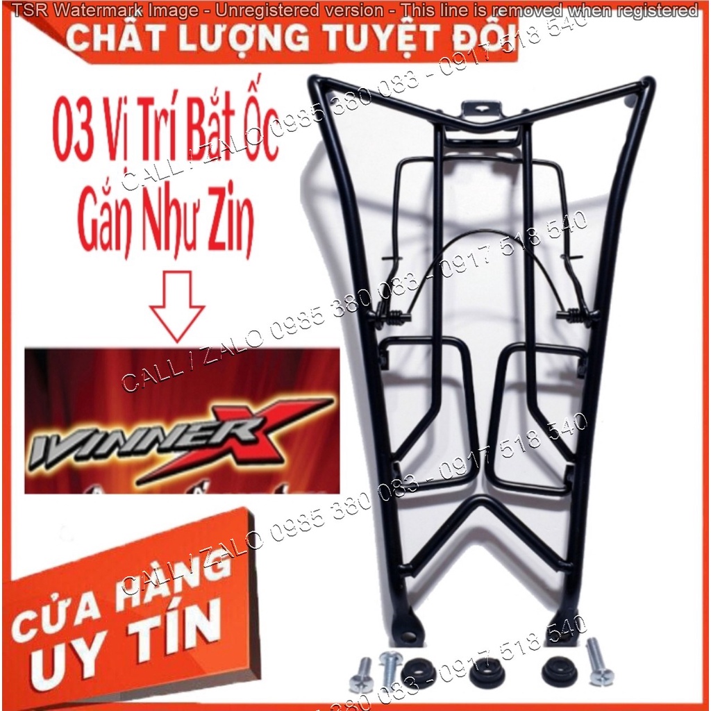 Baga Winner X (V1, V2) Cao Cấp INOX Sơn Đen Tĩnh Điện Dày 10 Ly Chắc Chắn Mẫu Mới 2019 - 2021