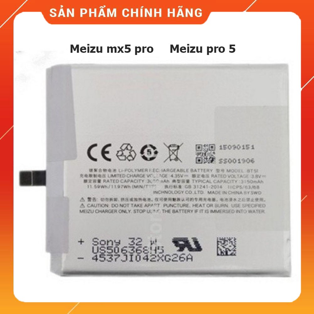 Pin Meizu Mx5 pro, pro 5 BT56 dung lượng cao 3050 mah zin chính hãng