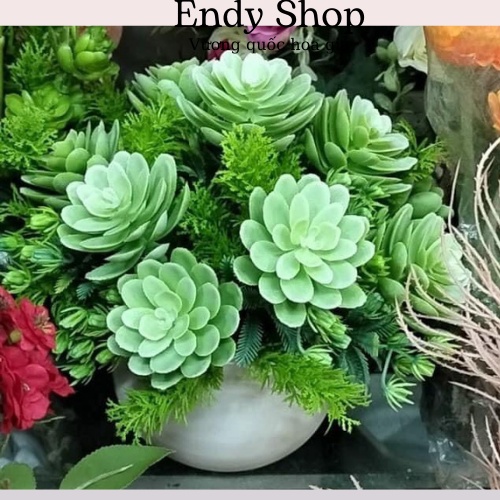 Hoa sen đá hoa giả trang trí nhà cửa, decor phòng, phụ kiện chụp ảnh, ban công, chung cư - Endy Shop