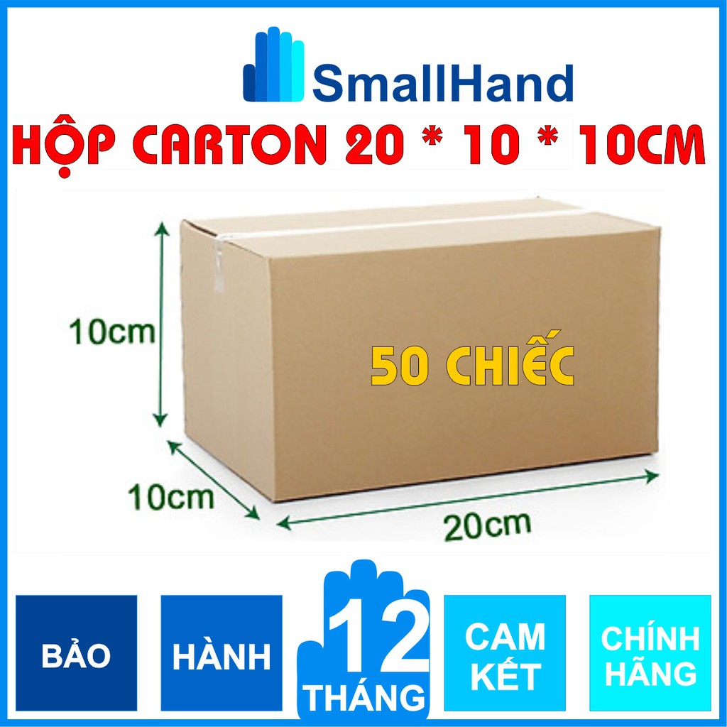 [ 50 chiếc ] Hộp carton KT: 20cm x 10cm x 10cm