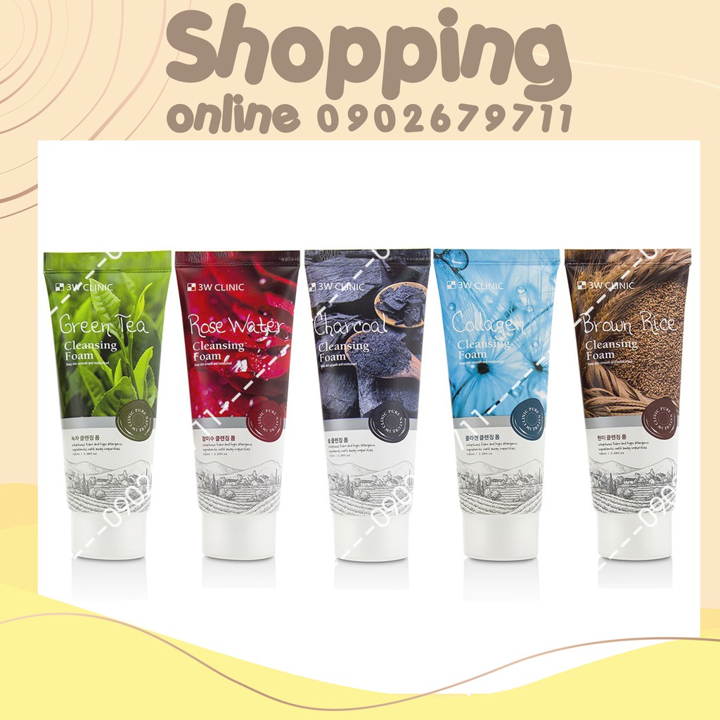 Sữa Rửa Mặt 3W Clinic Cleansing Foam Hàn Quốc - 100ml