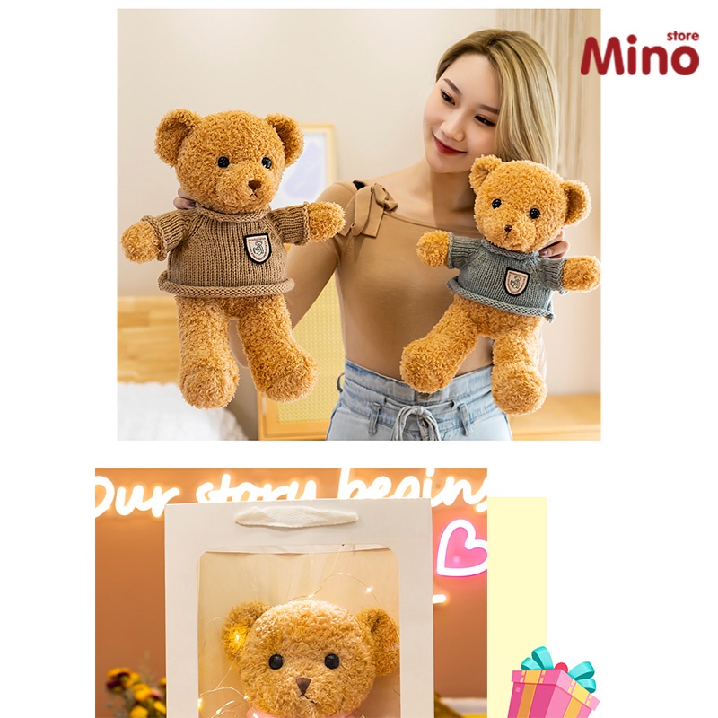 [Mã BMBAU50 giảm 7% đơn 99K] Gấu Teddy To Head Tales Mặc Áo Gối Ôm Hình Thú Teddy MINO STORE TH85