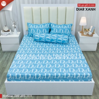 Bộ Ga Gối 4 Món - cottonpoly Họa Tiết in hình 3D Đặc Sắc Siêu Hot 🔥 By H&T CHĂN GA GỐI CAO CẤP