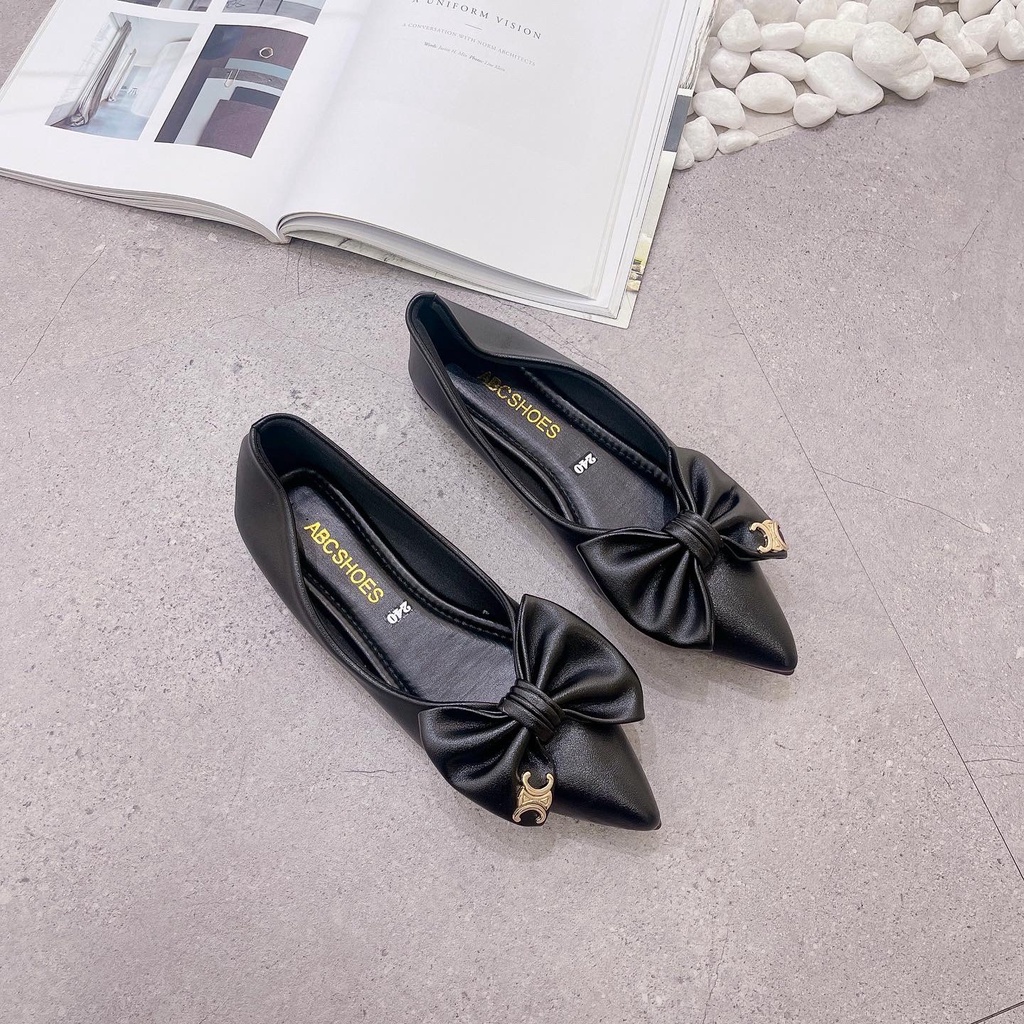 Giày búp bê nữ đính nơ cực xinh