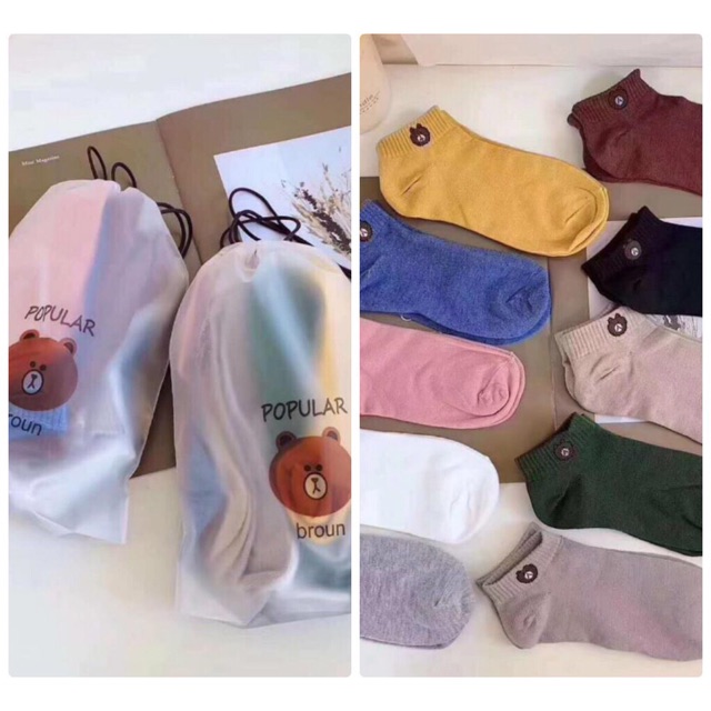 Sỉ 10 đôi tất gấu kute