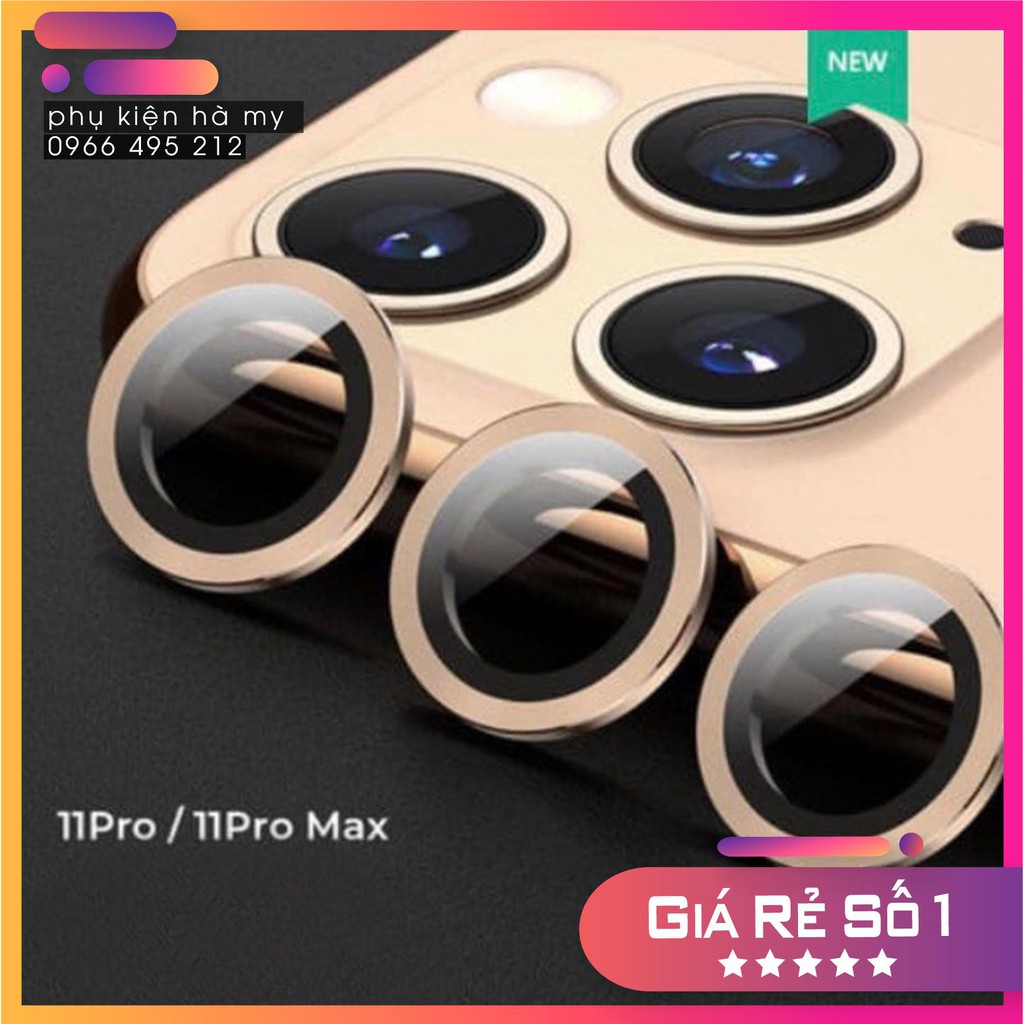 Ống Kính Cường Lực Camera Đơn Chống Lóa Phù Hợp Cho Dòng Máy iPhone 11/ 12/pro/mini/promax