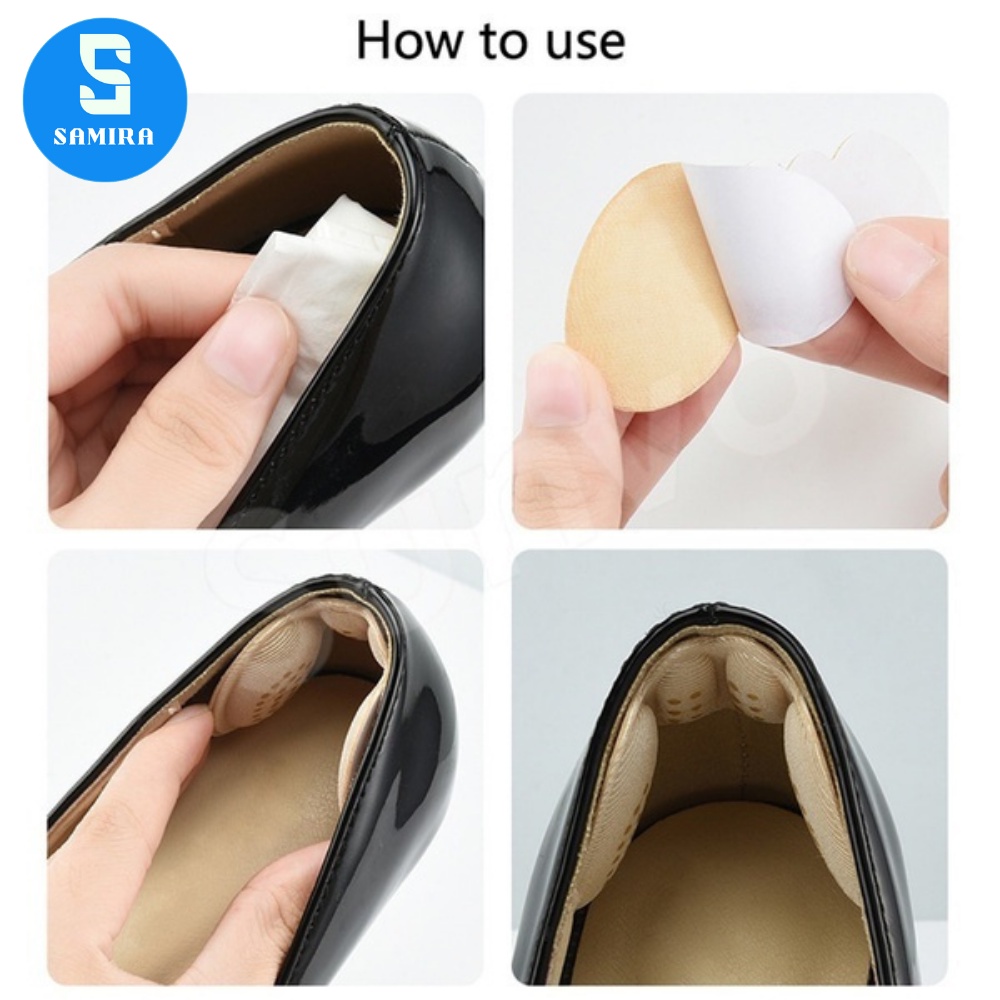 Cặp miếng lót gót giày bảo vệ gót chân 4d giảm đau giảm size chống tuột nam nữ có hạt matxa SA24