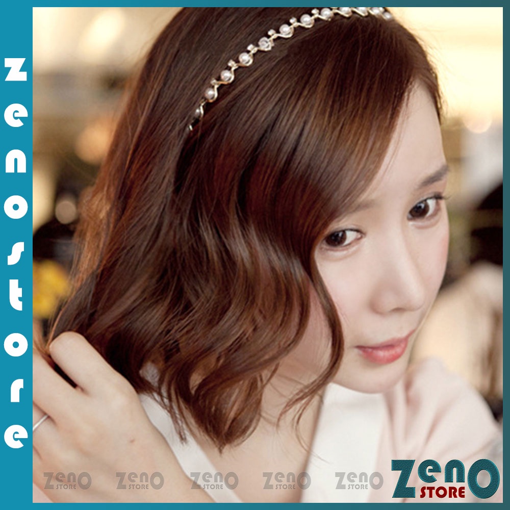 Bờm tóc xoắn đính ngọc, băng đô cài tóc nữ tính PT22