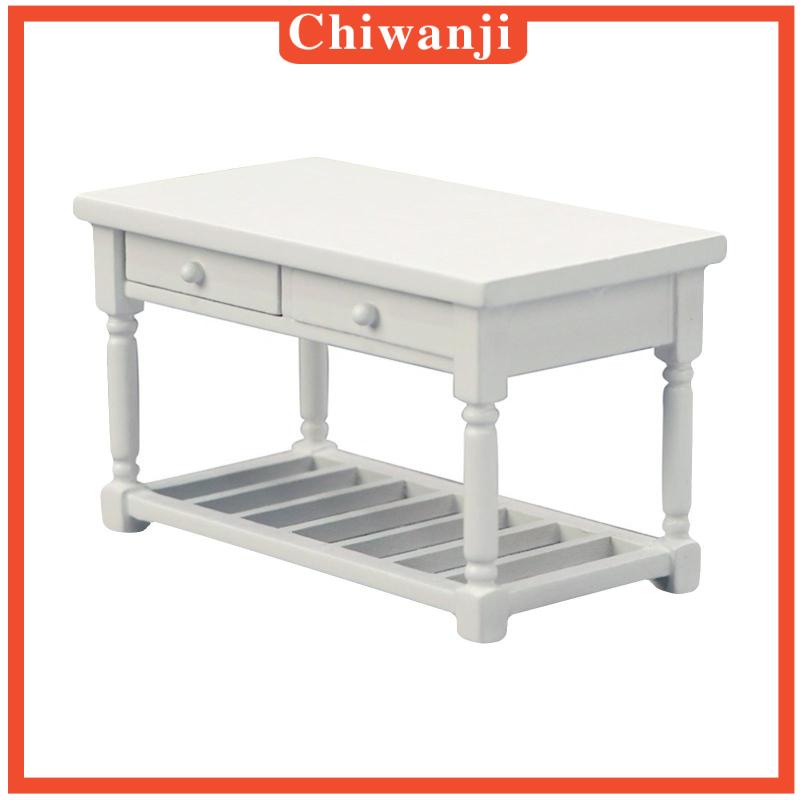 Mô hình bàn gỗ mini tỉ lệ 1/12 trang trí nhà búp bê