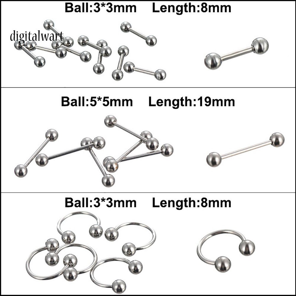 Set 15 / 60 / 85 Khuyên Xỏ Cơ Thể Thời Trang Cá Tính