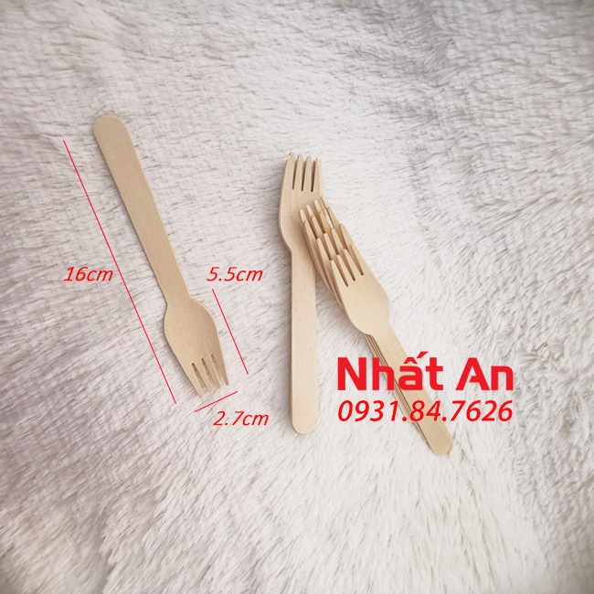 Nĩa gỗ dùng một lần 100 cái