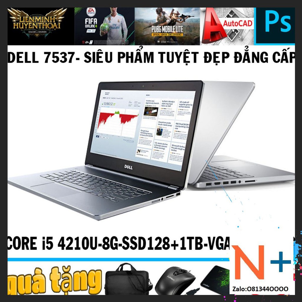 Laptop Dell N7537 Core i5-4210U,ram 8g,hdd500G, máy giá rẻ